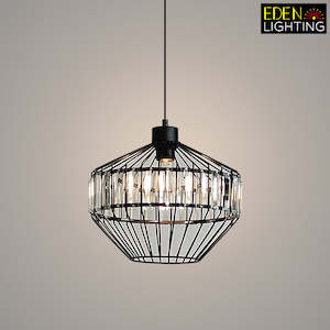 Electric light fittings: Pendant light Iron Black 8798-B