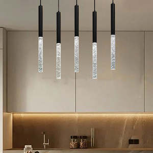 LED Pendant light Color change Black ED78-5-300