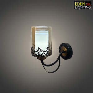 Electric light fittings: Amber glass Wall Light 978-1