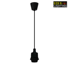 Electric light fittings: ED75 Black or White plastic suspension