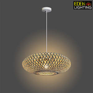 Natural/Black Bamboo Pendant light shade  9037