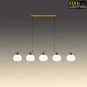 Pendant light Opel glass Brass color 2711-5