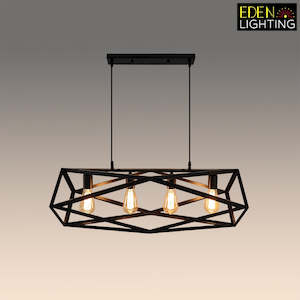 Iron Pendant Light Black 2930-4