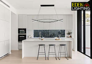 Electric light fittings: Pendant Light LED Black  8776