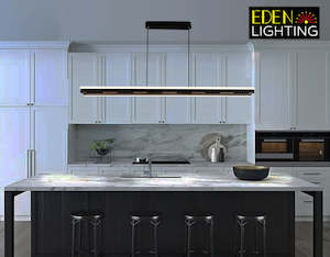 Electric light fittings: LED Pendant light Black 9209-1200mm