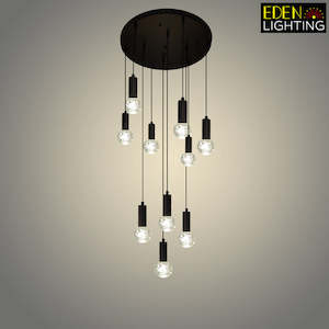 Electric light fittings: LED Pendant light Color change Black ED500-10-80