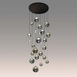 Pendant light Smoke glasss Black 3421-24