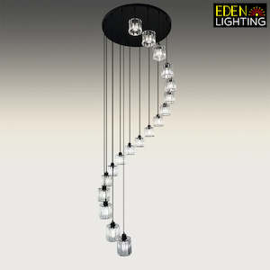 Pendant light Crystals Black 9265-800mm