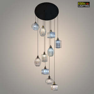 Pendant light Crystal Black  Sun X -800mm