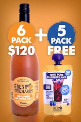 Fruit juices, single strength or concentrated: 6 x 750ml Pure Nectarine + 100ml Freebies