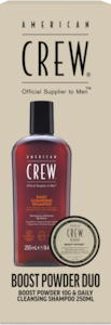 American Crew: American Crew Boost Powder Daily Cleansing Shampoo 250ml Duo