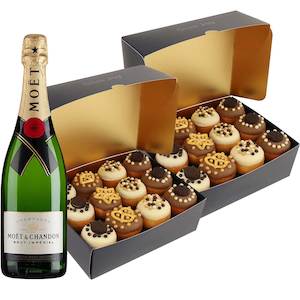 Moet & Two Dozen Gourmet Donut Gift Box