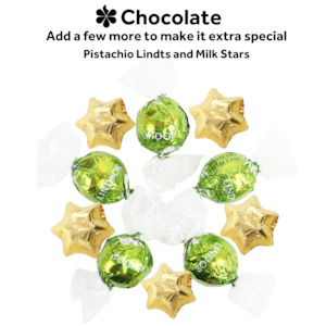 Pistachio Lindt Balls and Gold Stars (Extra)