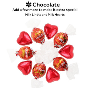 Milk Lindt Balls and Milk Red Hearts (Extra)