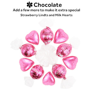 Strawberry and Cream Lindt Balls and Pink Hearts (Extra)