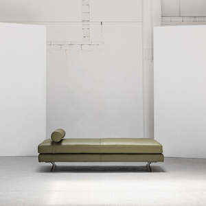 Sofa: Wake Daybed - Olive + Aniline Leather