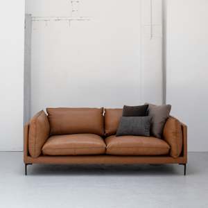 Sabine 2.5 Seater Sofa - Tan/Leather