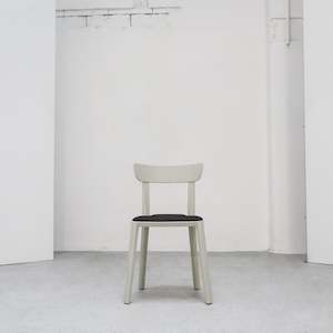 Cadrea Padded Dining Chair - Stone + Black