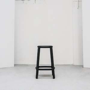 Cadrea Padded Barstool - Black + Black