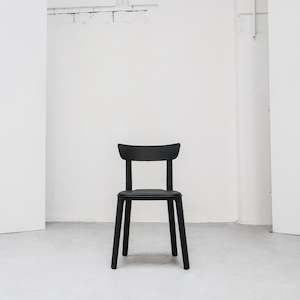 Cadrea Padded Dining Chair - Black + Black