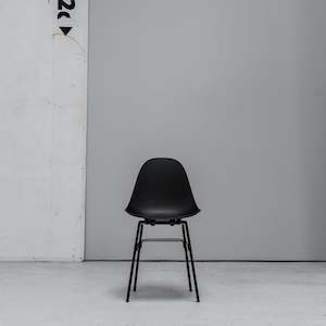 TA Side Chair - Black + Metal Legs