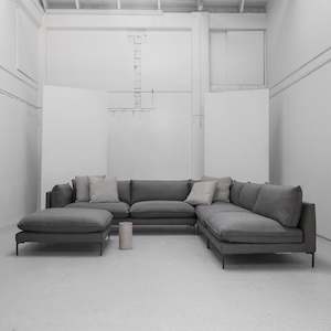 Sabine LAF Modular Sofa + Ottoman - Charcoal