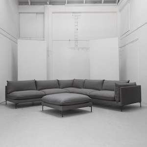 Sabine RAF Modular Sofa + Ottoman - Charcoal