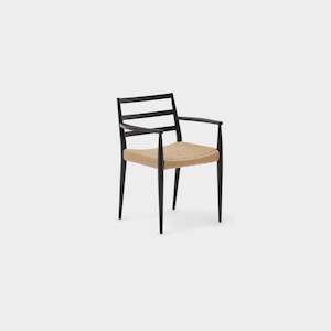 Analy Dining Chair - With Arms / Black + Cord