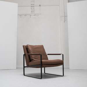 Leman Armchair - Chestnut + Leather