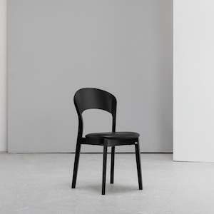 Chair Collection: Rainbow Dining Chair - Oak / Black + Black