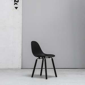 TA Side Chair - Black + Oak Legs