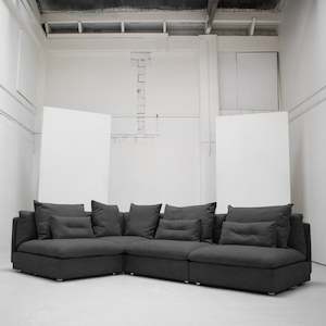 Boulevard Modular Sofa + Ottoman - Charcoal