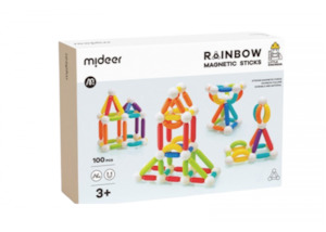 Toy: Rainbow Magnetic Rods 100pcs