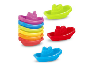 Rainbow Stacking Boats 6PCS