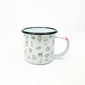 Happy Hours Enamel Mug 350ml