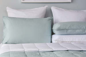 Synthetic fibre textile: Linen Pillowcase - Glacial Lakes