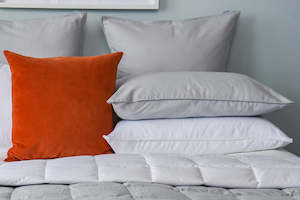 Synthetic fibre textile: Linen Pillowcase - River Stone