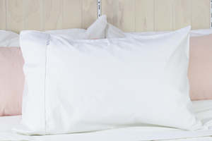 Synthetic fibre textile: 100% Cotton Pillowcases - Standard - Made in NZ