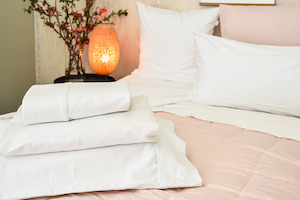 Synthetic fibre textile: 500TC 100% Cotton Sheet Set - Made in NZ