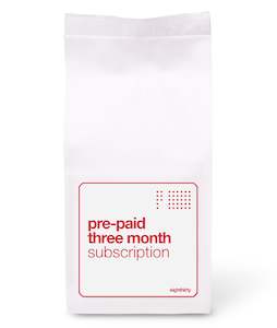 Coffee: pre-paid 3 month subscription