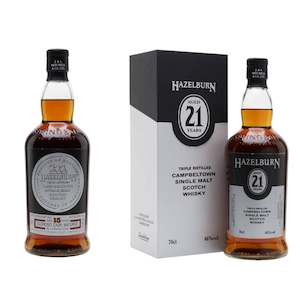 Hazelburn 2008 15 Year Old Sherry Wood Bot.2023 + Hazelburn 21 Year Old Bot.2023