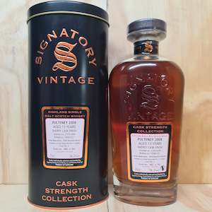 Pulteney ' Signatory Cask Strength Collection ' 13 Year Old 2008 Sherr…