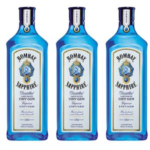 Bombay Sapphire 1000ml Gin 3 Bottle Bundle