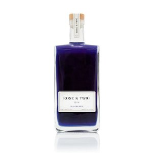 Pink Gin: Rose and Twig Blueberry Gin 700ml