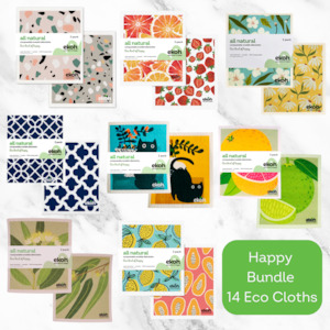 Swedish Dishcloths Ultimate Happy Bundle 16 Original Printed Eco Cloths