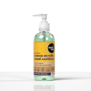 Natural Hand Sanitiser 250ml Lemon Myrtle Antibacterial Germ Killer Gel