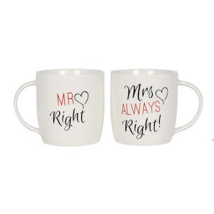 Mr & Mrs Mugs Set Of 2