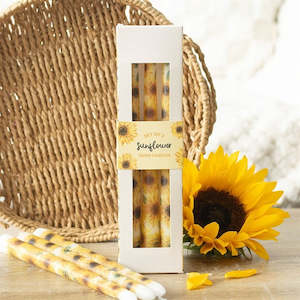 Sunflower Taper Candles 3pk