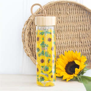 Sunflower Glass Water Bottle 500ml