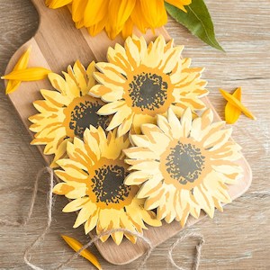 Sunflower Coasters 4pk